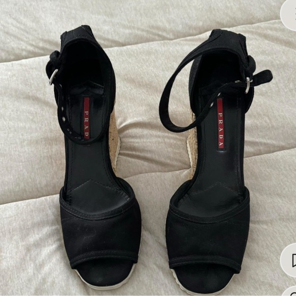 Prada wedge heel shoes 7.5 - Picture 2 of 6